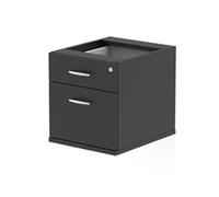Impulse 2 Drawer Fixed Pedestal Black