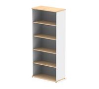 Impulse 2000mm Bookcase Maple and White