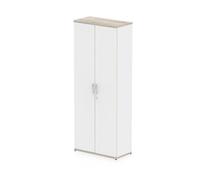 Impulse 2000mm Cupboard Grey Oak and White