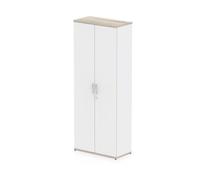 Impulse 2000mm Cupboard Grey Oak and White