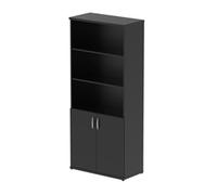 Impulse 2000mm Open Shelves Cupboard Black