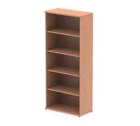 impulse 2000mm wooden bookcase in beech