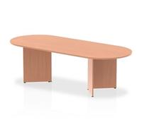 Impulse 2400mm Boardroom Table Beech Top Arrowhead Leg