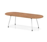 Impulse 2400mm Boardroom Table With Silver Leg Frame Walnut Top