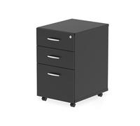 Impulse 3 Drawer Under Desk Pedestal Black