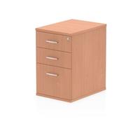 Dynamic Impulse 600 Desk-High Pedestal – 3-Drawer Beech 430×600×730 mm – I000069