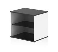 Impulse 600mm Deep Desk High Bookcase Black & White