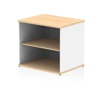 Impulse 600mm Deep Desk High Bookcase Maple and White