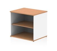 Impulse 600mm Deep Desk High Bookcase Oak and White