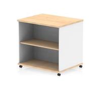Impulse 600mm Deep Mobile Bookcase Maple and White
