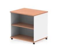 Impulse 600mm Deep Mobile Bookcase Oak and White