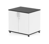 Impulse 600mm Deep Mobile Cupboard Black and White