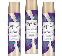 Impulse Be Surprised Body Spray Deodorant 75ml (Pack of 3) - Long-Lasting Citrus & Amber Fragrance, Alcohol-Free, Dermatologically Tested, Travel-Friendly Body Mist for All-Day Freshness