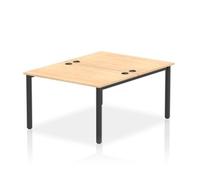 Impulse Bench B2B 2 Person 1200 Black Frame Office Bench Desk Maple