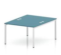 Impulse Bench B2B 2 Person 1200 White Frame Bench Desk Dark Teal