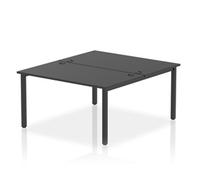 Impulse Bench B2B 2 Person 1400mm Black Frame Office Bench Desk Black