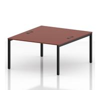 Impulse Bench B2B 2 Person 1400 Black Frame Office Bench Desk Brick Red