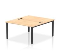 Impulse Bench B2B 2 Person 1400 Black Frame Office Bench Desk Maple