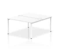 Impulse Bench B2B 2 Person 1400 White Frame Office Bench Desk White
