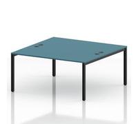 Impulse Bench B2B 2 Person 1600 Black Frame Bench Desk Dark Teal