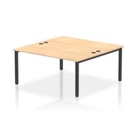 Impulse Bench B2B 2 Person 1600 Black Frame Office Bench Desk Maple