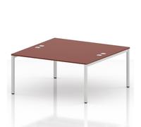 Impulse Bench B2B 2 Person 1600 White Frame Office Bench Desk Brick Red
