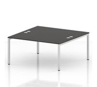 Impulse Bench B2B 2 Person 1600 White Frame Office Bench Desk Carbon Grey
