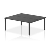 Impulse Bench B2B 2 Person 1800mm Black Frame Office Bench Desk Black