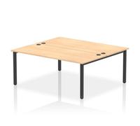 Impulse Bench B2B 2 Person 1800 Black Frame Office Bench Desk Maple