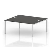 Impulse Bench B2B 2 Person 1800 White Frame Bench Desk Carbon Grey