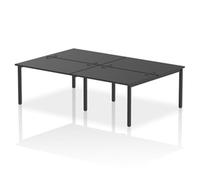 Impulse Bench B2B 4 Person 1200mm Black Frame Office Bench Desk Black