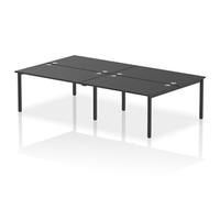 Impulse Bench B2B 4 Person 1400 Black Frame Office Bench Desk Black