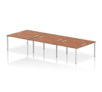 Dynamic Impulse Back-to-Back 6 Person Bench Desk W1400 x D1600 x H730m