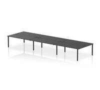 Impulse Bench B2B 6 Person 1800mm Black Frame Office Bench Desk Black