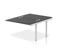 Impulse Bench B2B EXT Kit 1200mm Silver Frame Office Bench Desk Black