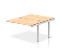 Impulse Bench B2B Ext Kit 1200 Silver Frame Office Bench Desk Maple