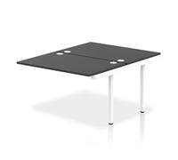Impulse Bench B2B Ext Kit 1200 White Frame Office Bench Desk Black