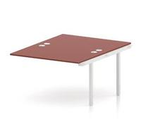 Impulse Bench B2B Ext Kit 1200 White Frame Office Bench Desk Brick Red