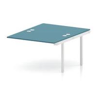 Impulse Bench B2B Ext Kit 1200 White Frame Office Bench Desk Dark Teal