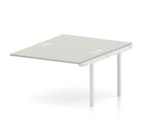 Impulse Bench B2B Ext Kit 1200 White Frame Office Bench Desk Dove Grey