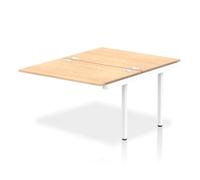 Impulse Bench B2B Ext Kit 1200 White Frame Office Bench Desk Maple