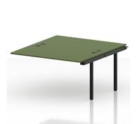 Impulse Bench B2B Ext Kit 1400 Black Frame Office Bench Desk Moss Green