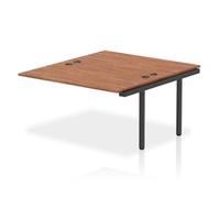 Impulse Bench B2B Ext Kit 1400 Black Frame Office Bench Desk Walnut