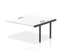 Impulse Bench B2B Ext Kit 1400 Black Frame Office Bench Desk White
