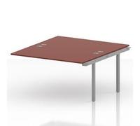Impulse Bench B2B Ext Kit 1400 Silver Frame Bench Desk Brick Red