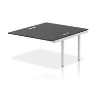 Impulse Bench B2B Ext Kit 1400 Silver Frame Office Bench Desk Black