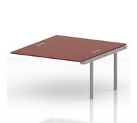 Impulse Bench B2B Ext Kit 1400 Silver Frame Office Bench Desk Brick Red