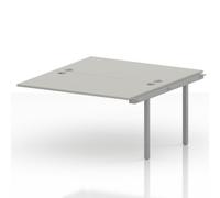 Impulse Bench B2B Ext Kit 1400 Silver Frame Office Bench Desk Dove Grey