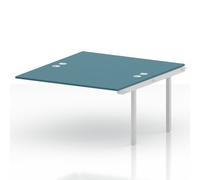 Impulse Bench B2B Ext Kit 1400 White Frame Office Bench Desk Dark Teal