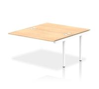 Impulse Bench B2B Ext Kit 1400 White Frame Office Bench Desk Maple